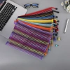 Factory direct supply of polyester seven-color fringed bags, dirt-resistant student test paper whole storage bags, office storage file bags details Picture